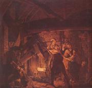 WRIGHT, Joseph The Forge (nn03) oil painting artist